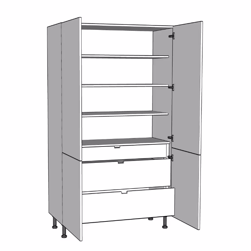 tall diagonal storage larder or pantry 